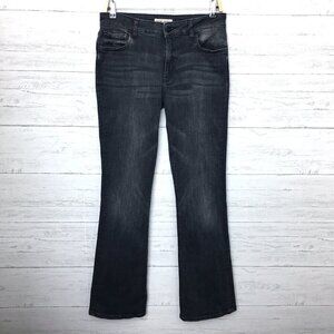 Warp + Weft Women's Faded Black Jeans PDX Portland Boot Cut size 10 length 32"